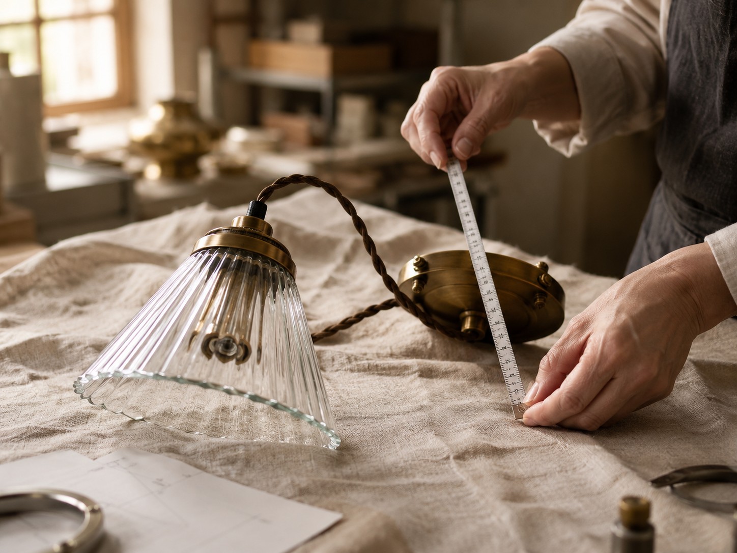 Checking a pendant against the listing
