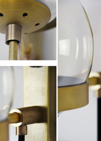 Metal Glass Ball LED Industrial Style Wall Lighting Wall Lamps - Unilamp
