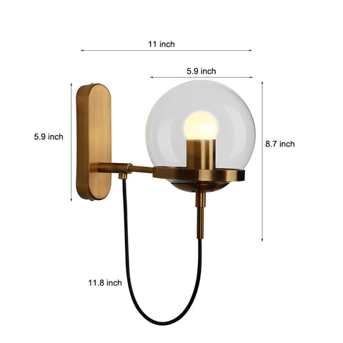 Ball LED Industrial Style Wall Sconce Wall Lighting - Unilamp