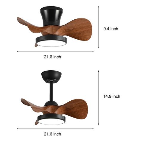 Unilamp LED Dimmable Nordic Ceiling Fans Light