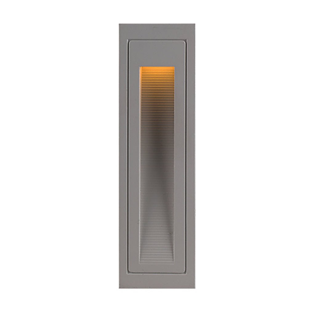 Style B gray vertical recessed step light, 2 by 8 inches