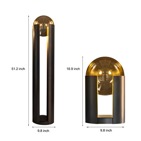 Unilamp Cylindrical LED Black Post-Modern Floor Lamp