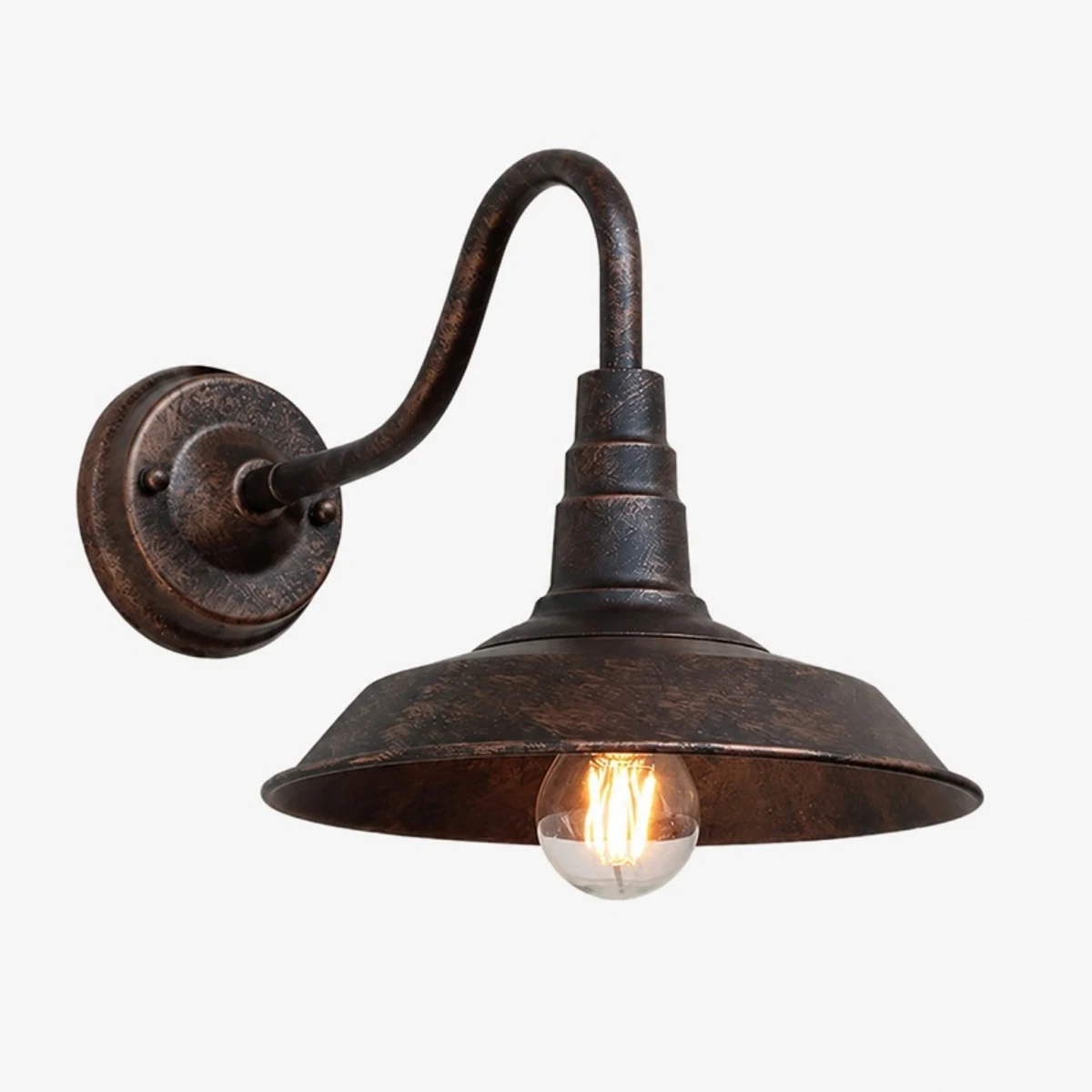 Antique Bronze gooseneck wall sconce