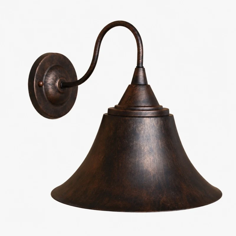 Aged Bronze finish outdoor wall sconce on a white background