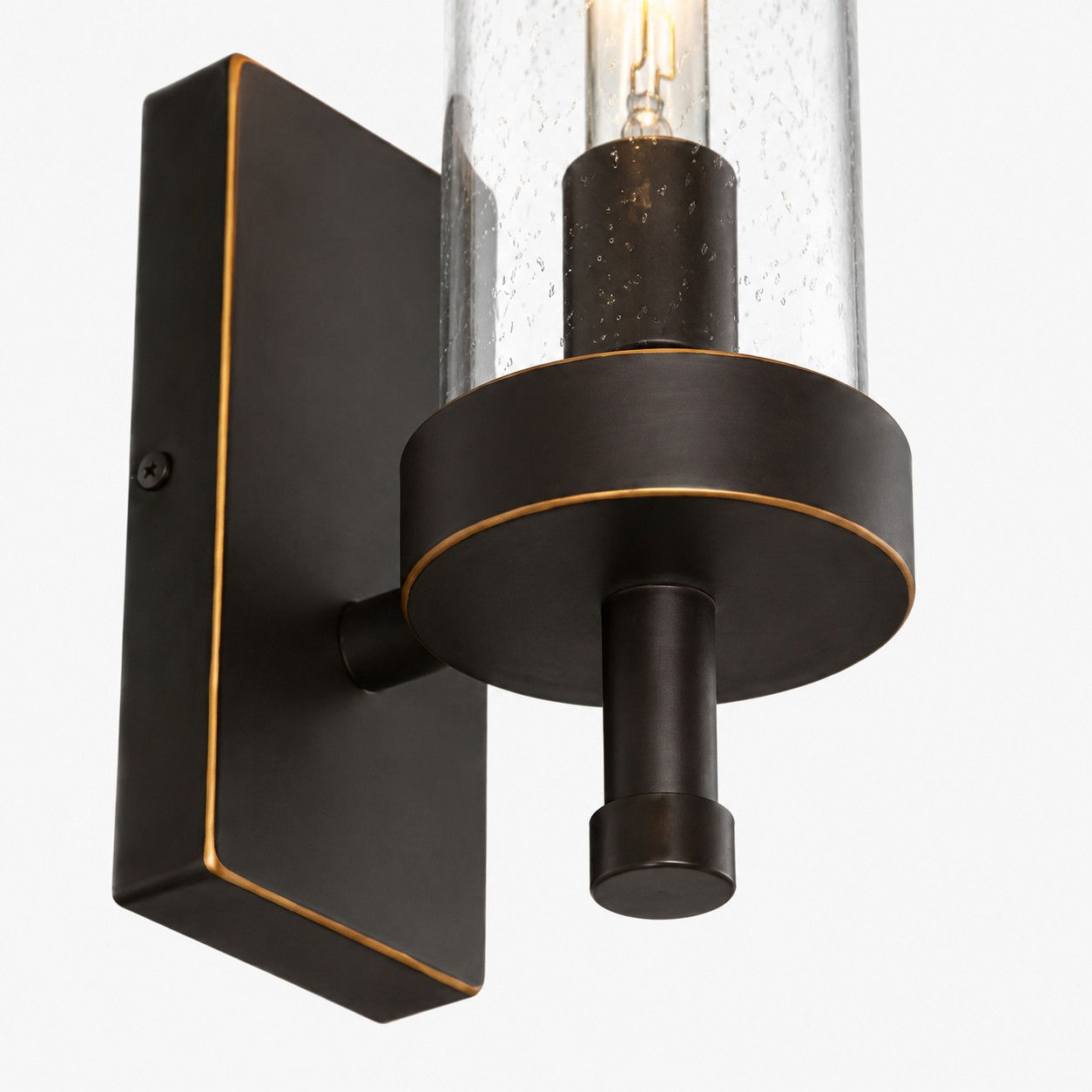 Wall-mounted sconce construction detail