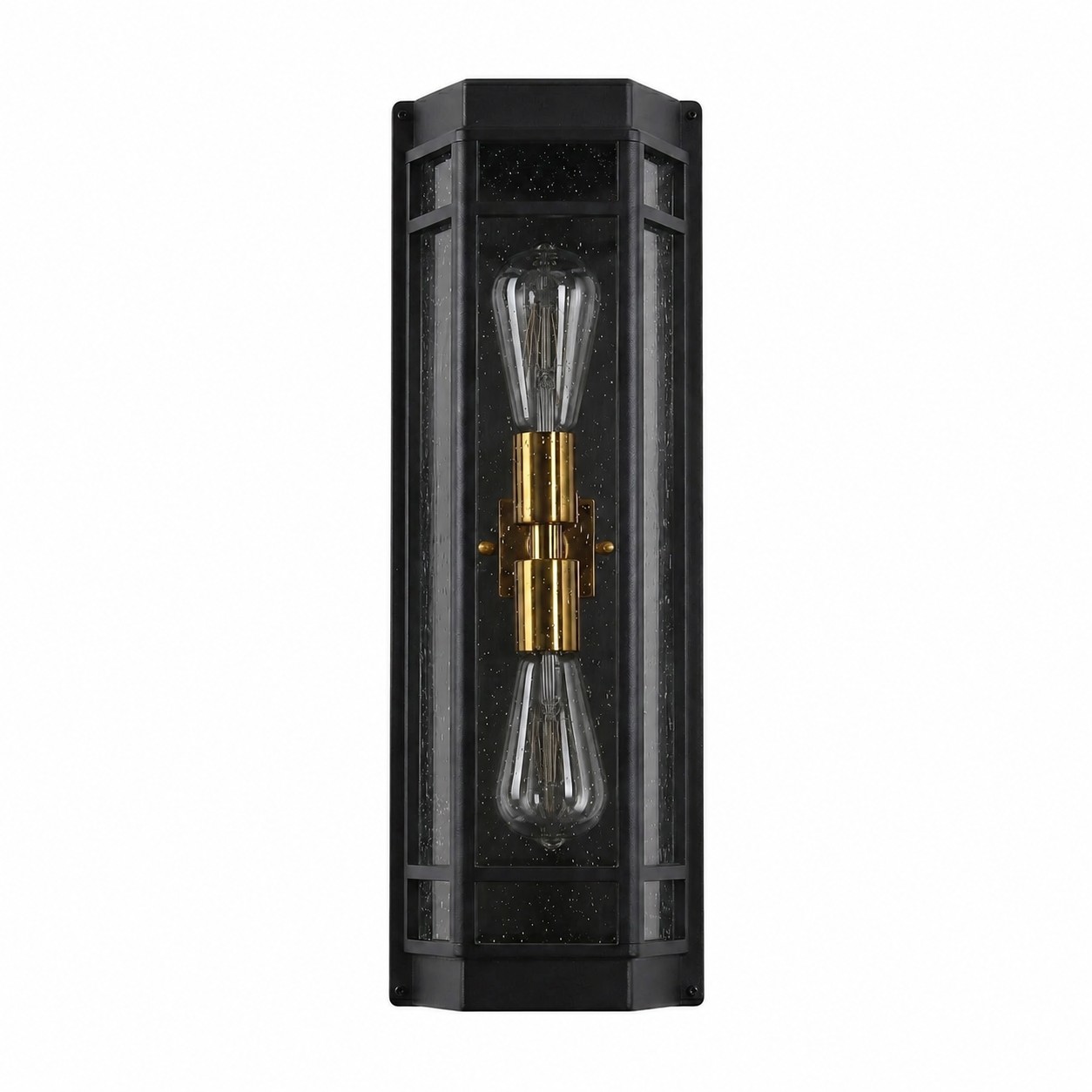 Black glass outdoor wall sconce product image