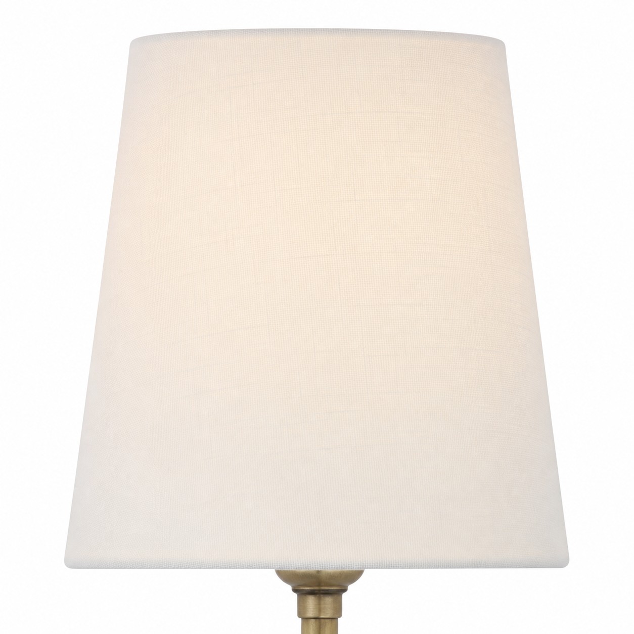 Close-up of Bryant wall lamp fabric shade texture
