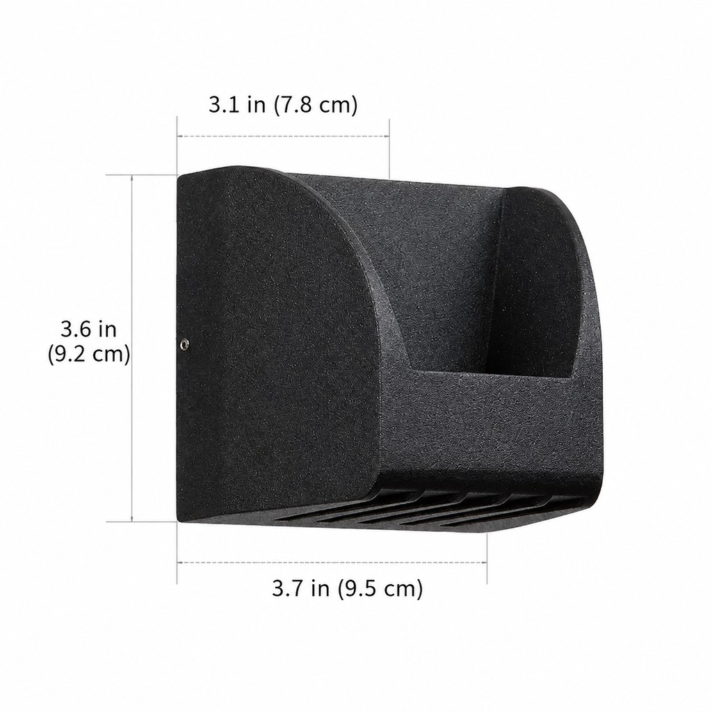 Single-direction Lighting small black outdoor wall light