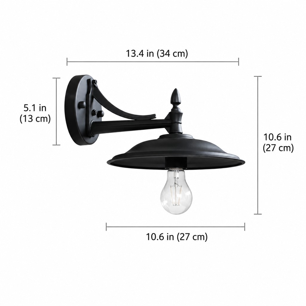 Leviaxa Matte Black outdoor wall sconce