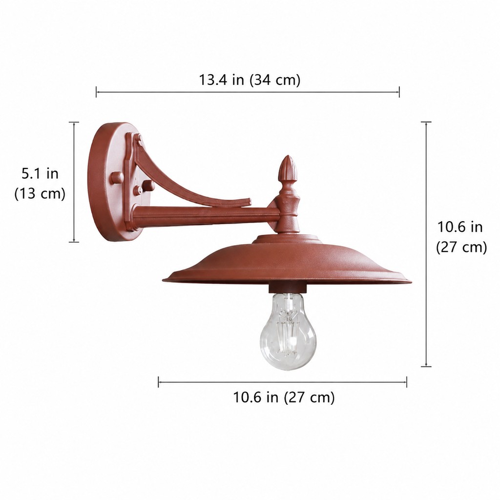 Leviaxa Coffee Brown outdoor wall sconce