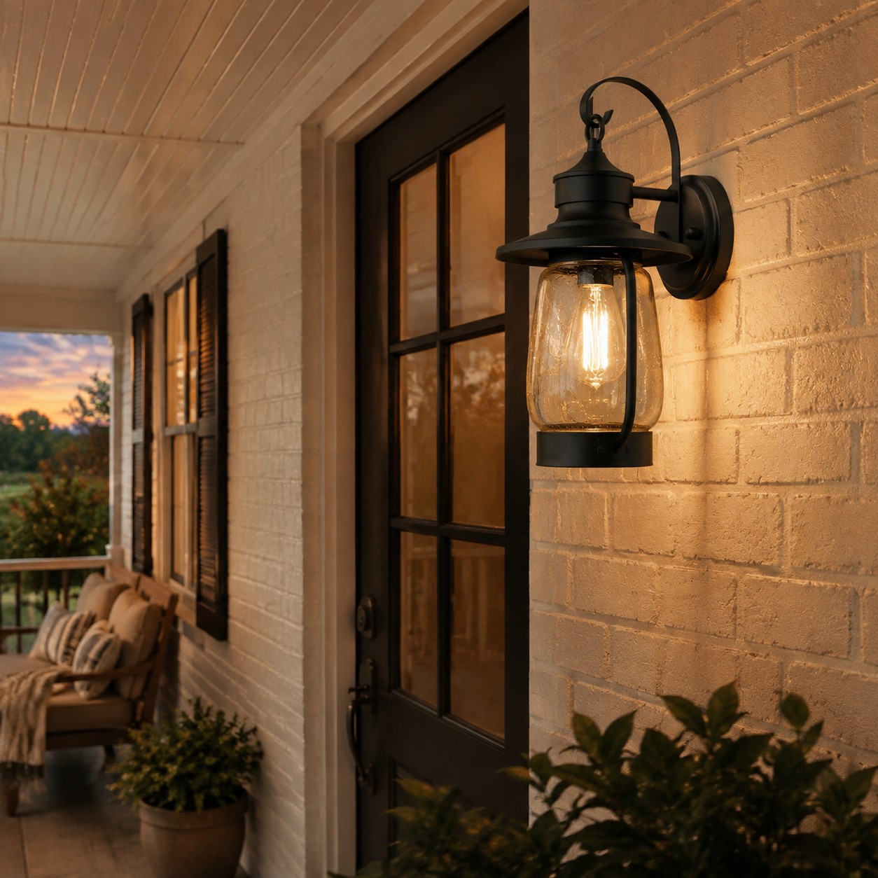 Covered porch scene