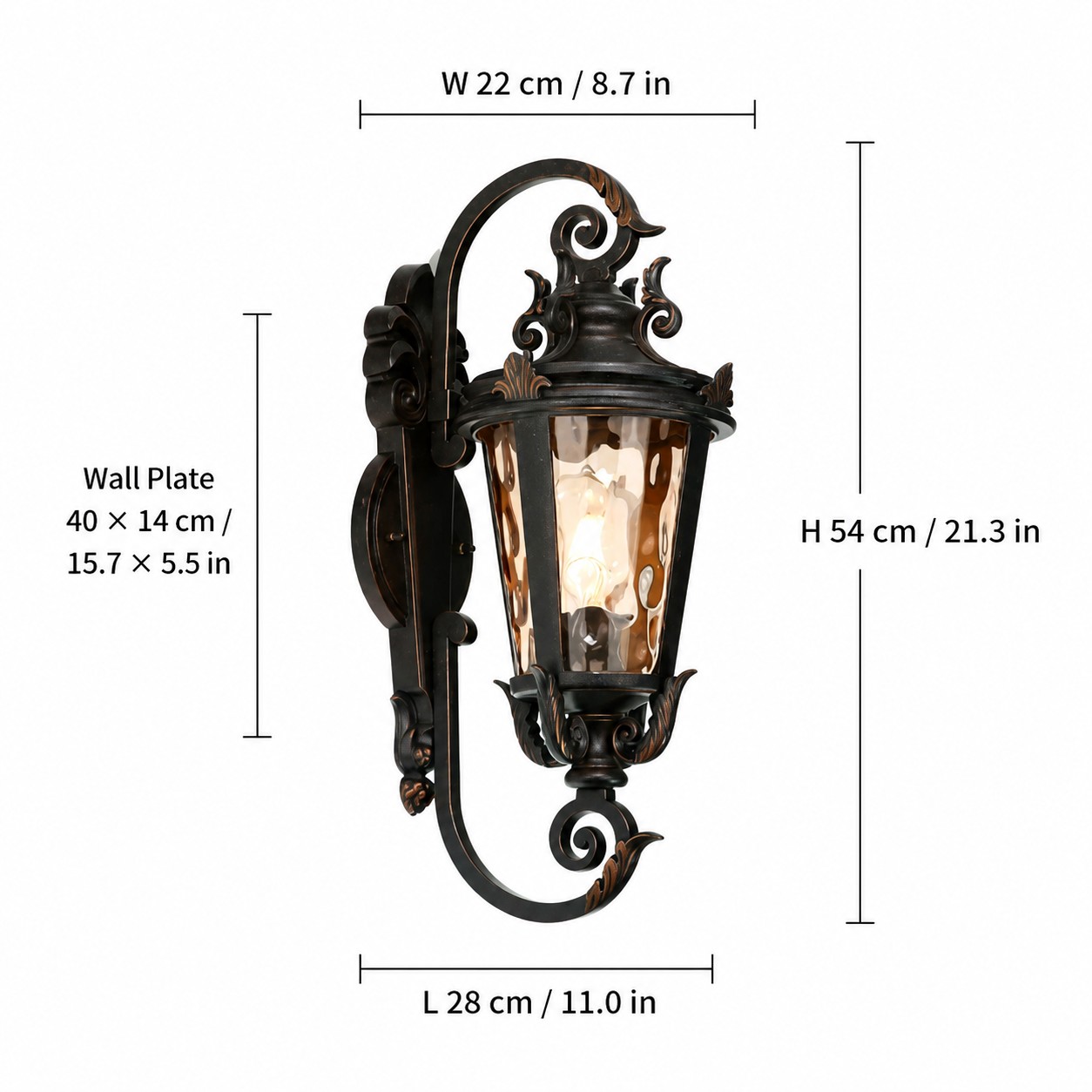 Extra Small XS vintage outdoor wall lantern