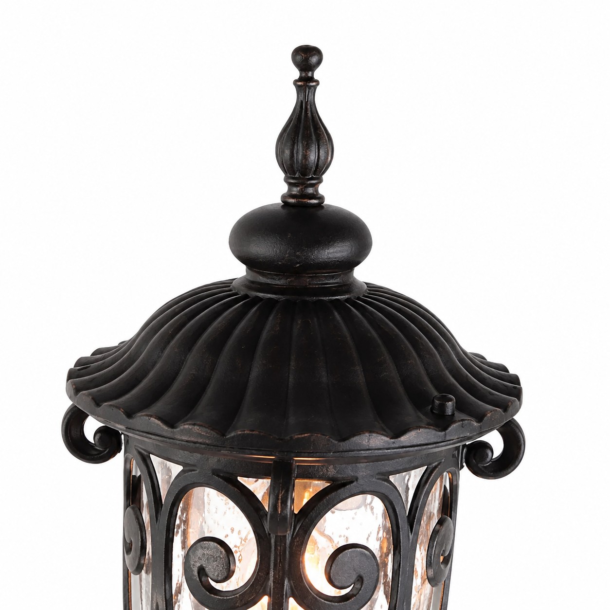 Ribbed lantern dome and finial close-up