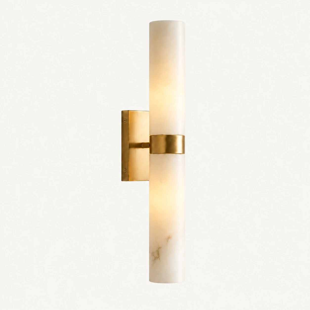Marcellus Modern Alabaster Double Tube Wall Sconce — image 1