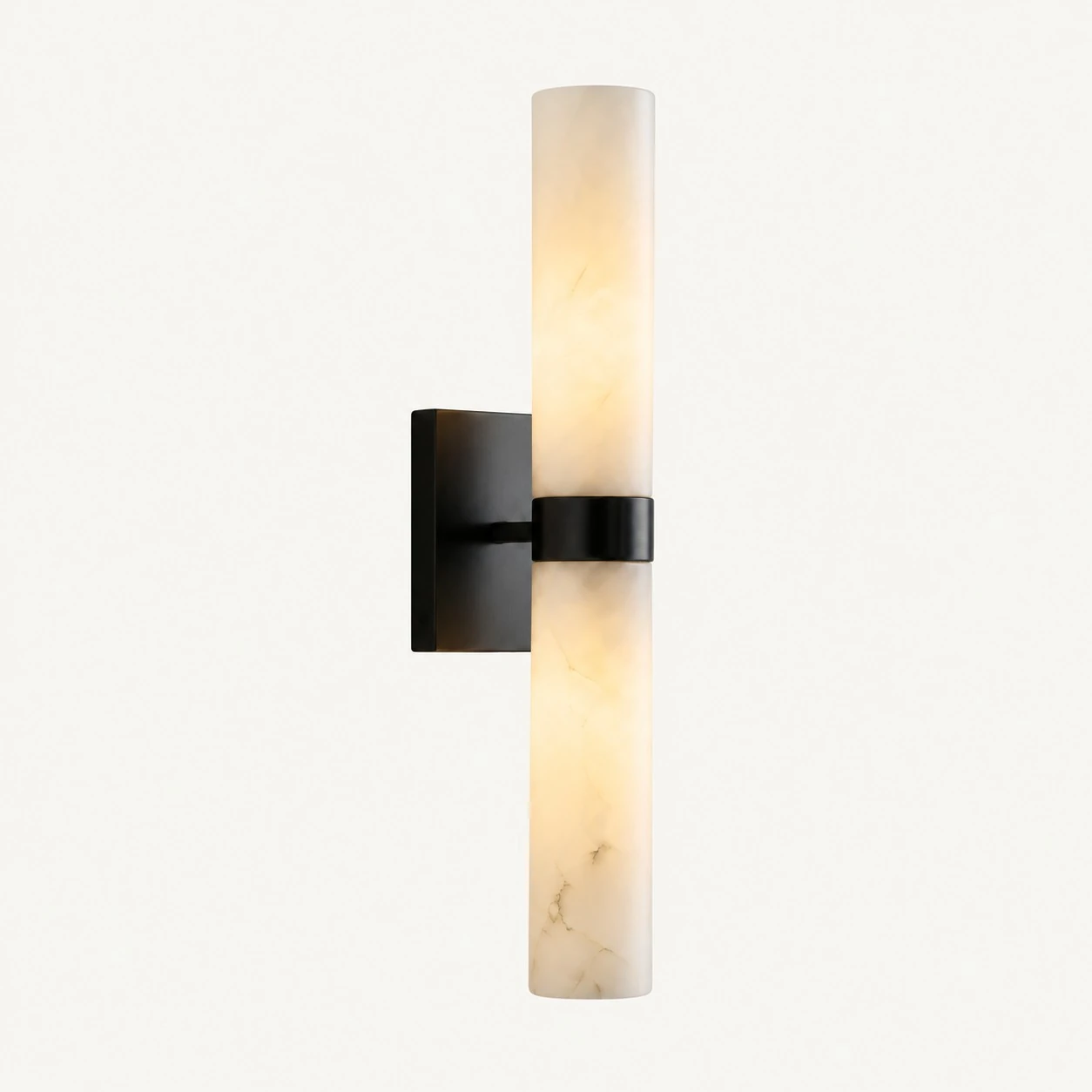Marcellus Modern Alabaster Double Tube Wall Sconce — image 2