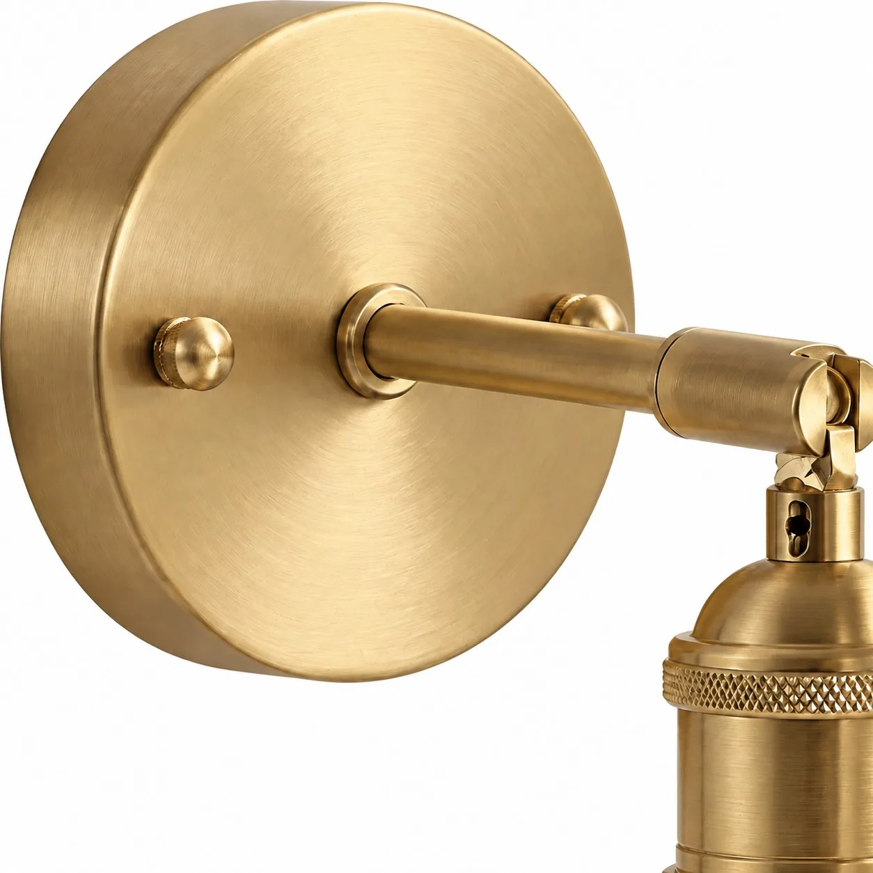 Brazo de latón cepillado and circular wall plate