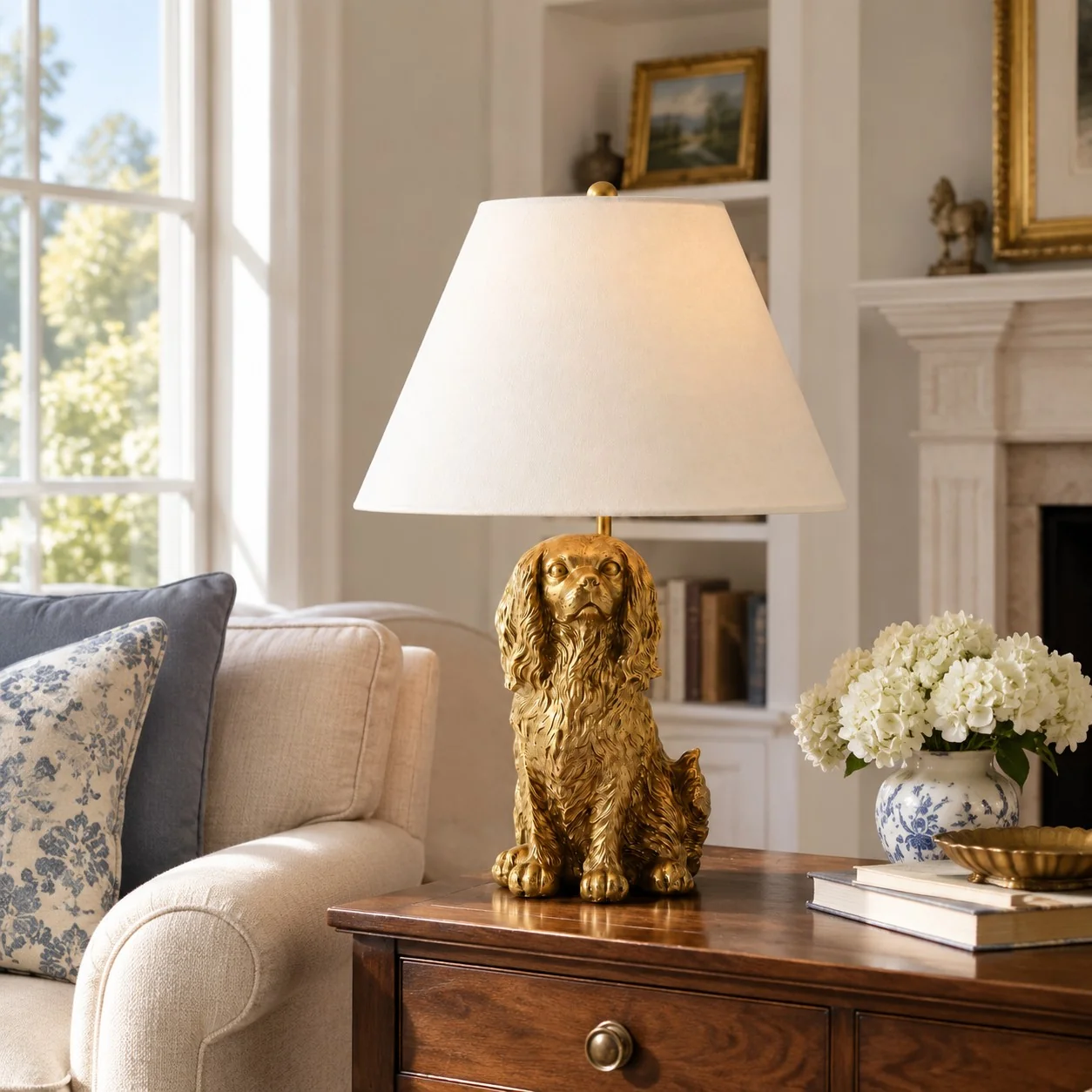 Pawdia Antique Gold Animal Table Lamp — image 9